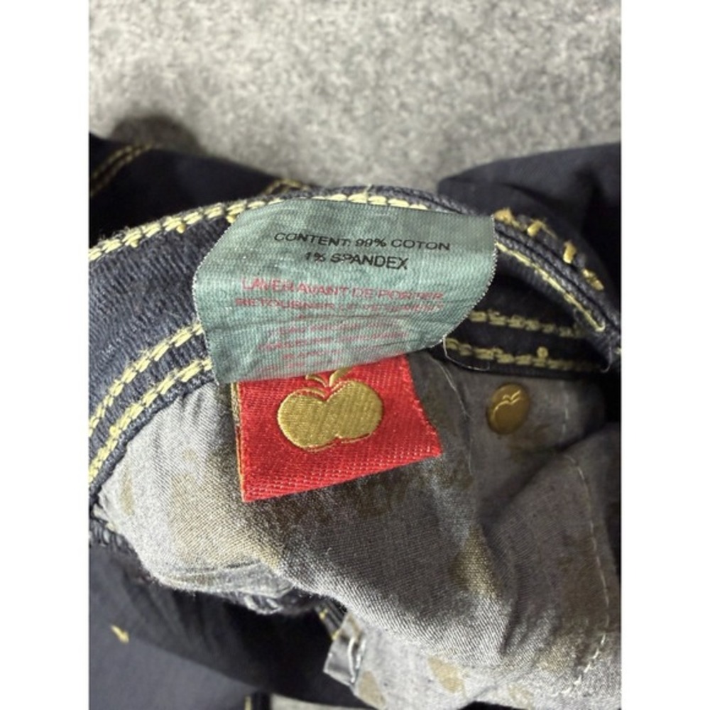 Apple‎ Bottom Boot Cut Jeans Women Size 7/8 Embroidered Pocket 90s/Y2k Vintage - Picture 7 of 13